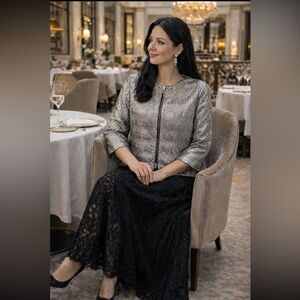 Vintage Silver Metallic Jacket size S.